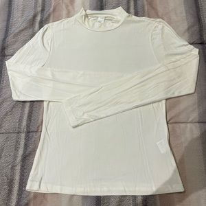 White mock neck